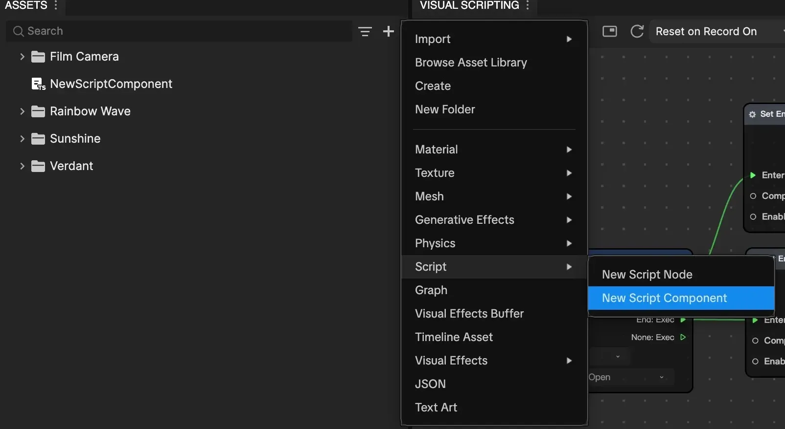 Creating a script