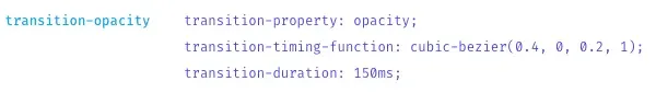 Definition of transition-opacity