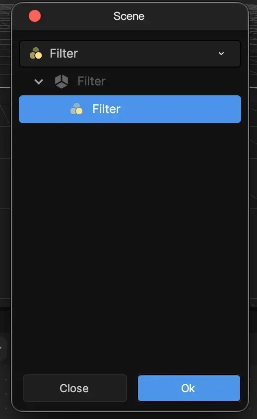 set-enabled Filter selection